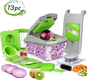 FITNATE 13pcs Vegetable Spiralizer Mandoline Slicer Dicer Food Chopper Shredder Cutter