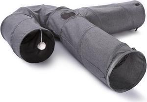 Ownpets Cat Tunnel 3 Way Collapsible U-Shaped Pet Play Tunnel Tube Toy Large Cat Tunnels for Indoor Cats, Puppy, Kitty, Rabbit