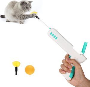 Ownpets Blue Interactive Cat Toy Gun Cat Stick Toy with Ball & Feather