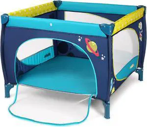 39''x 39''Baby Portable Playard Play Pen with Mattress Safety Baby Playpen with Door Activity Center for Toddler