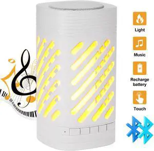 AGPtEK LED Bluetooth Speaker White