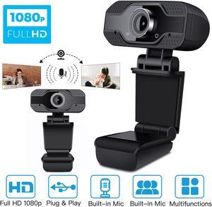 AGPTEK 1080P HD 12.0M Pixels Webcam with Microphone Auto Focusing Web Camera For PC