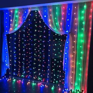 IMAGE 19.6*6.6FT 448LED RGB Multi-color Waterproof String Fairy Curtain Lights Window Xmas Decor