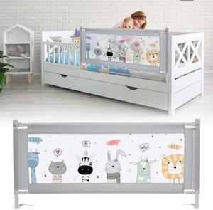 FITNATE Toddlers Bed Guard Rail, Grey