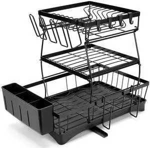 AGPtEK 3 Tier Dish Rack for Kitchen Counter