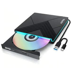 AGPtEK External CD DVD Drive with RGB Light, USB 3.0 Type-C Portable CD DVD Burner Reader Writer, External Optical Disc Drive for Laptop Desktop PC MacBook Windows Mac OS AGPtEK External CD DVD Drive with RGB Light, USB 3.0 Type-C Portable CD DVD Burner Reader Writer, External Optical Disc Drive for Laptop Desktop PC MacBook Windows Mac OS