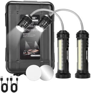 IMAGE Rechargeable Grill Lights Magnetic BBQ Grill Light with Ultra-Bright LED Lights and 3W Side Light, 360 Degrees Flexible Gooseneck IMAGE Rechargeable Grill Lights Magnetic BBQ Grill Light with Ultra-Bright LED Lights and 3W Side Light, 360 Degrees Flexible Gooseneck