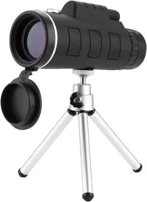 Monocular Telescope, Outlife 40x60 Bak4 Prism & Fmc, HD Night Vision with Phone Clip &Tripod For Bird Watching, Car Racing, Horse Racing, Hiking, Boating &Sightseeing