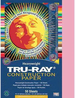 Tru-Ray Construction Paper, 76lb, 9 x 12, Pink, 50/Pack 103012