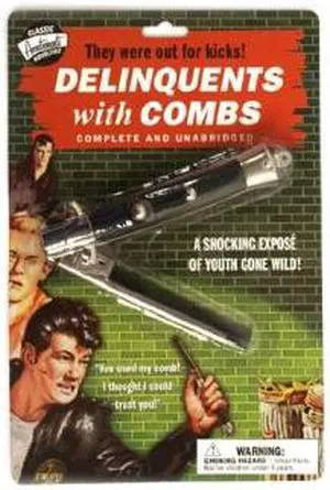 Accoutrements Novelty Switchblade Folding Pocket Comb for Men's Hair