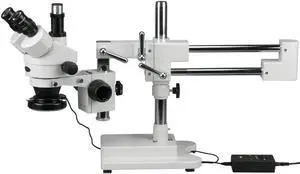 3.5X-90X Trinocular Stereo Microscope with 144-LED Ring Light