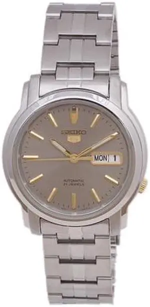 Seiko Automatic Men's Watch with a Stainless Steel Bracelet and Grey Dial - SNKK67