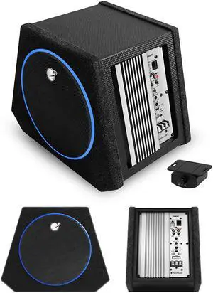 Planet Audio PAB80 8" 250 Watts Amplified Subwoofer System With Enclosure