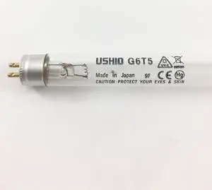 USHIO G6T5 6W Germicidal Low Pressure Mercury-Arc Lamp