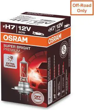 OSRAM H7 80W 12V 62261 Super Bright Premium Off-Road Automotive Bulb