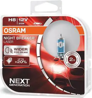 2-PK Osram H8 64212NL Night Breaker Laser 35w Automotive Bulb