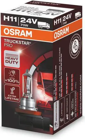 OSRAM H11 24V 70W 64216TSP TruckStar PRO High Performance Automotive Bulb
