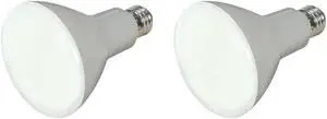 2Pk - Satco 8W BR30 LED 650Lm 2700K Warm White Dimmable Bulb - 65w Equiv