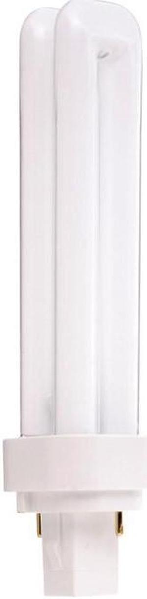 Satco S8321 18W Quad Tube 2-Pin G24D-2 Plug-In base 2700K fluorescent bulb