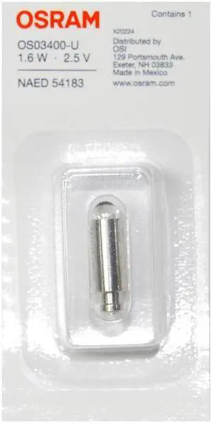 OSRAM 1.60W MED HAL OS03400-U Medical Miniature Halogen Lamp