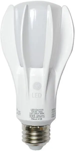 GE 73384 12W LED Dimmable A21 3000K E26 A-Shape 1100lm Jelly Jar Lamp Light