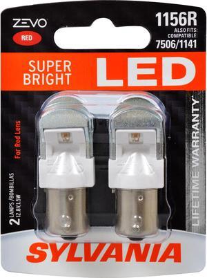 2-PK SYLVANIA ZEVO 1156 Red LED Automotive Bulb