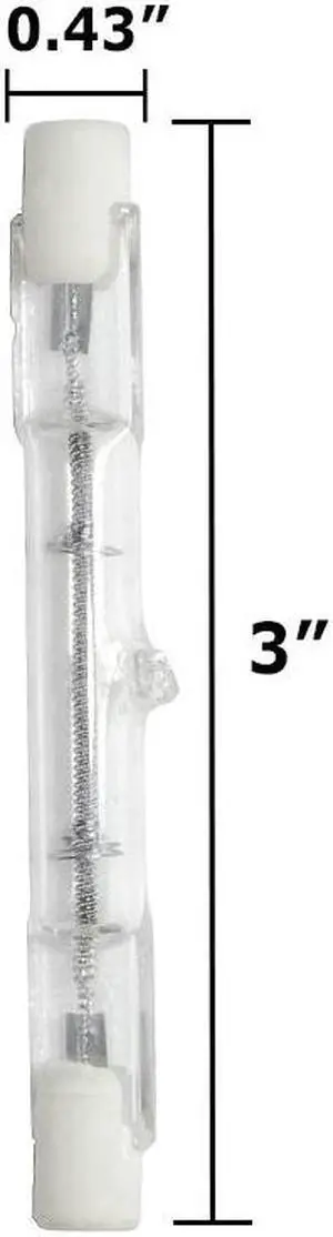 BulbAmerica 150W 120V Clear Double Ended 3.11in (79mm) Halogen Bulb