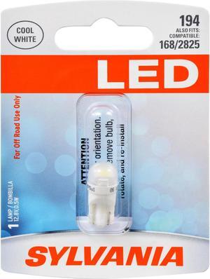SYLVANIA 194 T10 W5W White LED Automotive Bulb