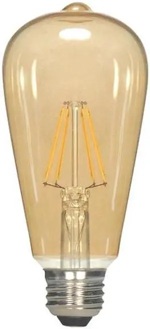 Satco - 4.5W ST19 LED Transparent Amber Medium base 2300K 400 lumens 120V - S9578