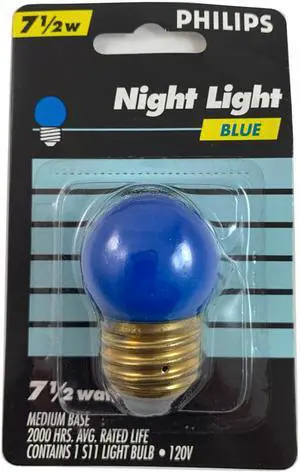 Philips 7.5w S11 Blue Incandescent Night Light Bulb  - E26 Base