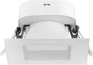 Satco 4" 7W Square LED Direct Wire Downlight  - 3000K - Soft White, White Finish