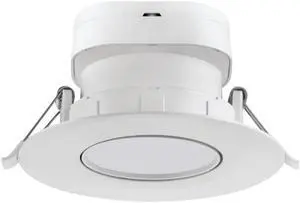 Satco 4" 7W Round LED Gimbal Downlight - 4000K - Cool White, White Finish