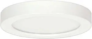 18.5w 9-in Flush Mount LED Fixture 3000K Round Shape White Finish 277v