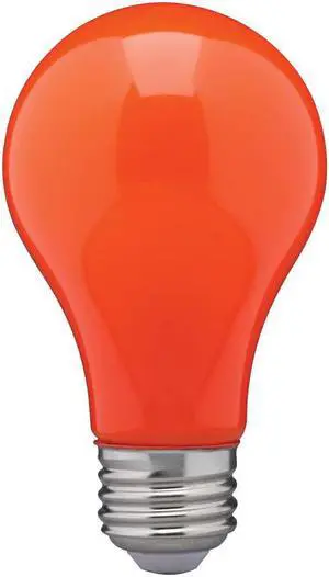 8W A19 LED Ceramic Orange Medium base 360 deg. beam spread 120V