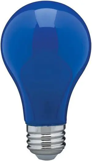 8W A19 LED Ceramic Blue Medium base 360 deg. beam spread 120V