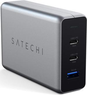 Satechi 100W USB-C PD Compact Wall Charger – Powerful GaN Tech – Compatible with 2020 MacBook Pro 16-inch, 2020 iPad Pro, 2020 iPad Air, 2020 MacBook Air, iPhone 11 Pro Max/11 Pro/11 (US)