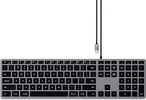 Satechi Slim W3 Wired Backlit Keyboard with Numeric Keypad – Illuminated Keys & Built-in USB-C Connection – Compatible with 2020 iMac, 2020 Mac Mini, 2020 MacBook Pro, 2020 MacBook Air