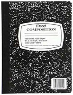 NOTEBOOK COMPOSITION 100SHT 9 3/4 X 7 1/2