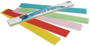 Pacon Sentence Strips, 24 X 3, Assorted Colors, 100/Pack 73400