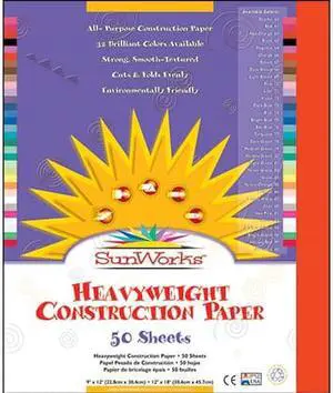 Sunworks Construction Paper, 58lb, 12 X 18, Orange, 50/Pack 6607