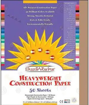 Sunworks Construction Paper, 58lb, 9 X 12, Light Brown, 50/Pack 6903