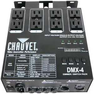 Chauvet DMX-4 Four Ch. DMX Switch/Dimmer Pack DMX Power Pack
