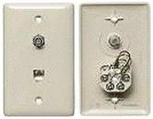 Hubbell Wiring Devices NS747I Telephone Wall Jack, Ivory Hubbell Wiring Devices NS747I Telephone Wall Jack, Ivory