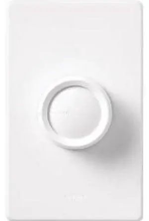 Lutron Rotary 3 Way Push On/Off Dimmer 600W White LUTRON ELECTRONICS D-603P-WH