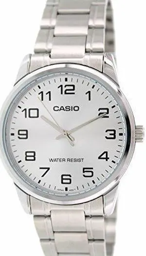 Casio #MTP-V001D-7B Men's Standard Stainless Steel Easy Reader Silver Dial Watch