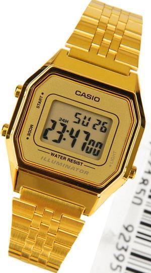 Women's Casio Classic Digital Gold Tone 25 mm Watch LA680WGA-9DF LA680WGA-9D