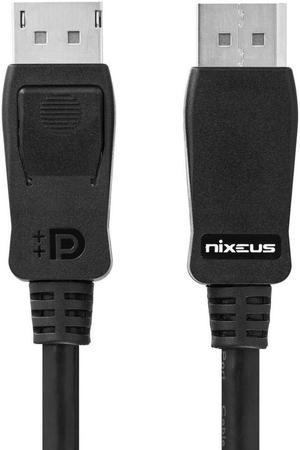 Nixeus VESA Certified DisplayPort™ 1.4 HBR3 Cable (10 ft) - Supports HDR Gaming Monitors, FreeSync™, G-Sync™, 4K 144Hz, 8K 60Hz and up to 360Hz Ultra High Refresh Rate