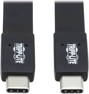 Tripp Lite U420-003-G2-Fl Flat Usb-C To Usb-C Cable M/M Black 3 Ft.