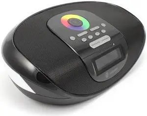 IMICRO BT009-BLACK BT009 Radio Clock Bluetooth Speaker w Calendar Display  and  Touch Sensor (Black)