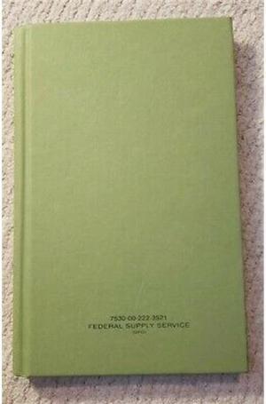 United Book Press 753002223525 2X Green Military Log Books, Record Books, Memorandum Books, 8 x 10-1/2 Green Log Book